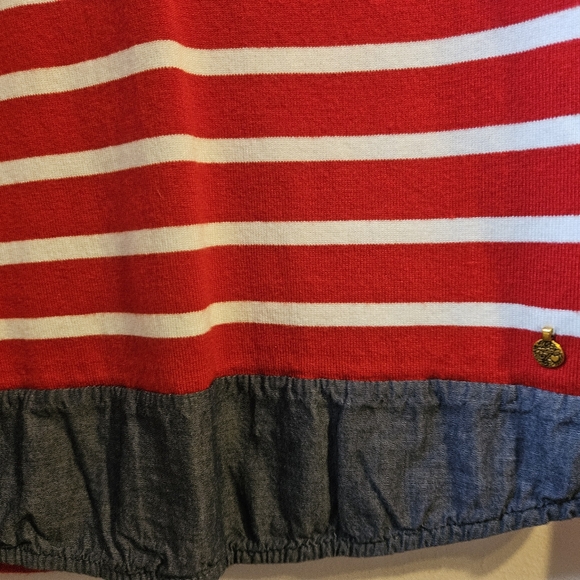TWIK EXCLUSIVE SIMONS red&white stripped multi-layer sweater - Picture 2 of 5